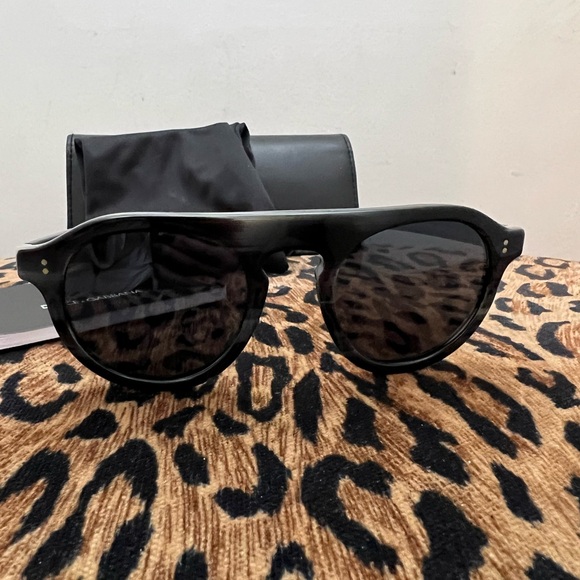 Dolce & Gabbana Black Aviator Sunglasses - Picture 5 of 6